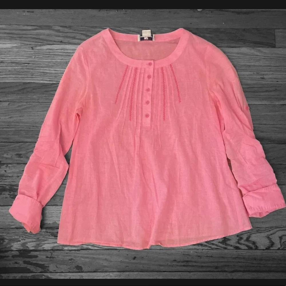 Vineyard Vines Womens Bright Fuchsia￼ Blouse XS